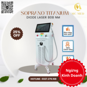 MÁY TRIỆT LÔNG DIODE SOPRANO TITANIUM PLUS – CÔNG NGHỆ 3 SÓNG, 12 VẠCH MẠNH MẼ, HIỆU QUẢ CAO