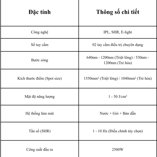 MÁY TRIỆT LÔNG IPL ESHR50 (DERMALUX III)